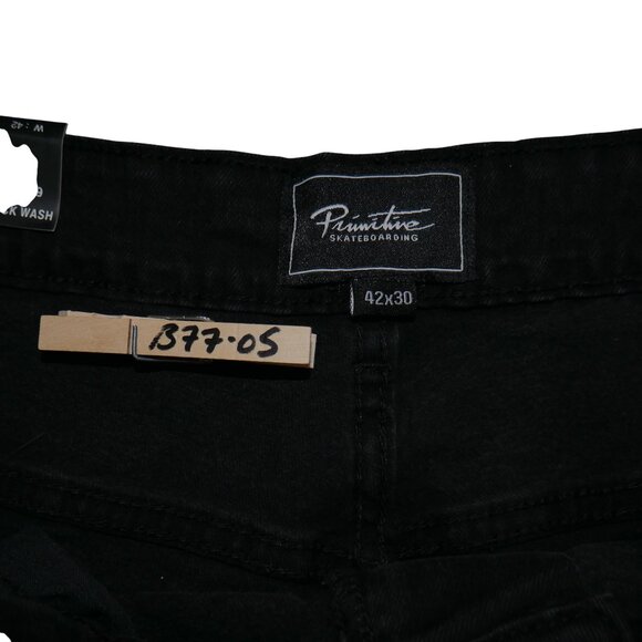 Primitive Skateboarding Jeans Men's Size 42x30 Stretch Denim Black Wash NWT - Picture 8 of 11